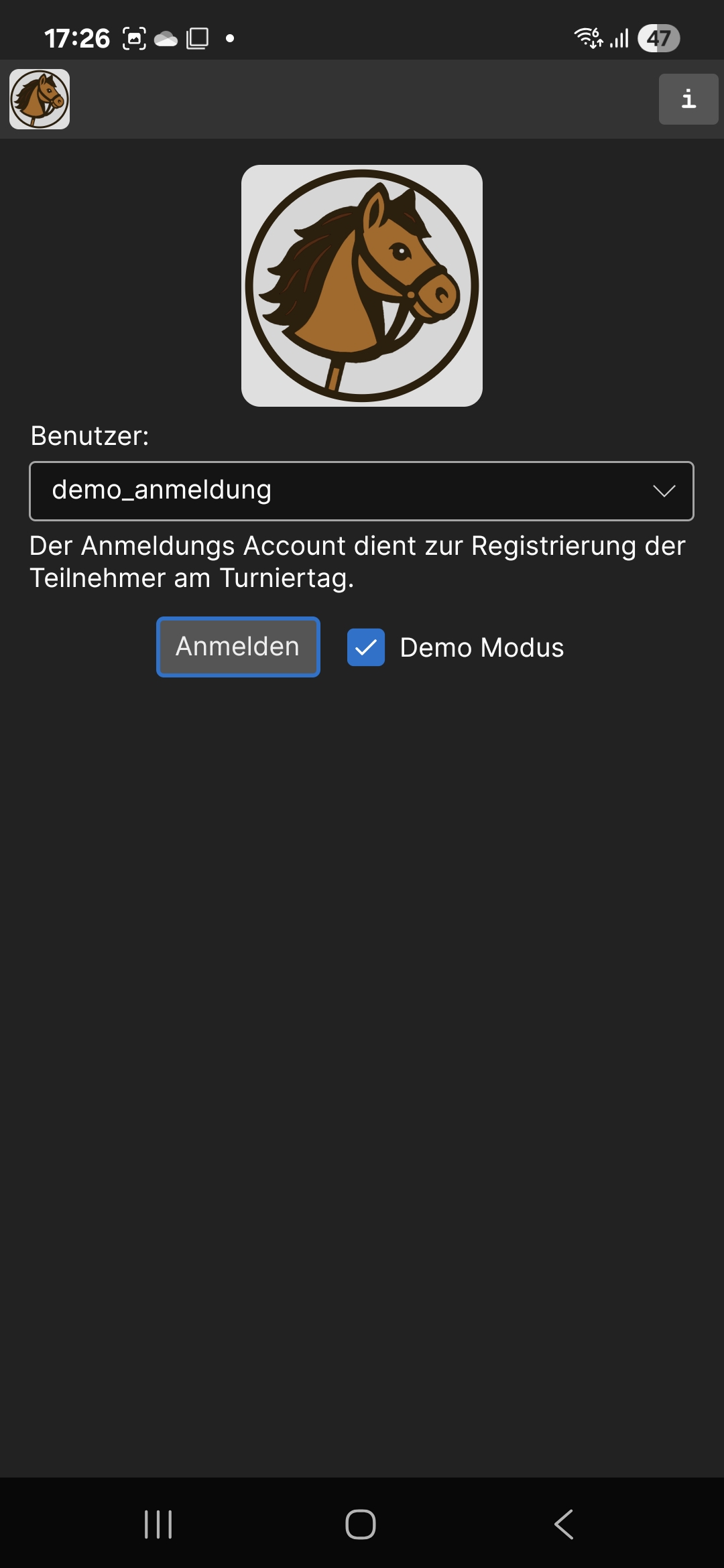 Demo Anmeldung